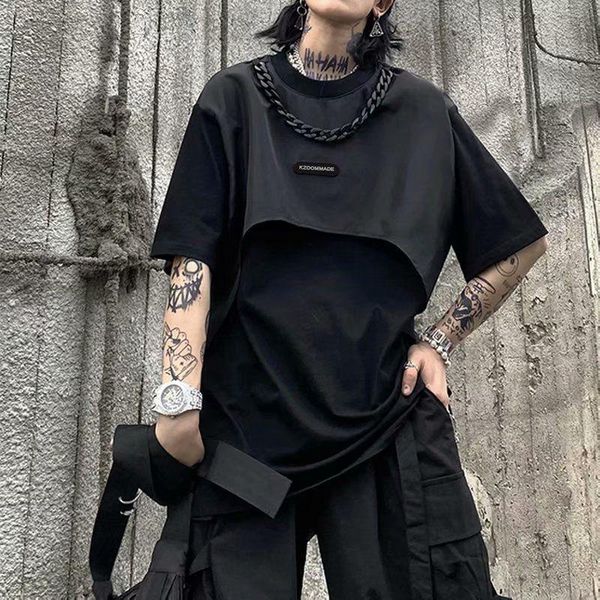 men's t-shirts 2021 summer hip-hop half-sleeved t-shirt men women trend wild handsome fake two-piece loose short-sleeved shirt couples, White;black
men's t-shirts 2021 summer hip-hop half-sleeved t-shirt men women trend wild handsome fake two-piece loose short-sleeved shirt couples, White;black