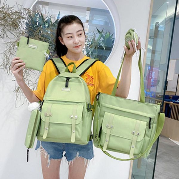 backpack 5 pcs/set large capacity solid color student canvas men women school bag shopping sports travel male female rucksack
backpack 5 pcs/set large capacity solid color student canvas men women school bag shopping sports travel male female rucksack