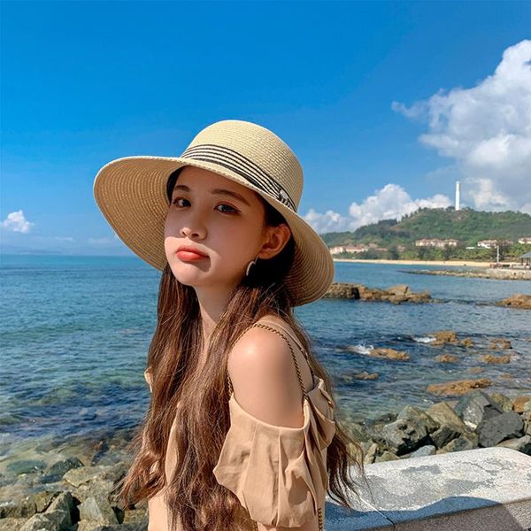 wide brim hats 2021 women summer beach sunhat bowknot breathable straw hat floppy outdoor casual temperament sunscreen sun, Blue;gray
wide brim hats 2021 women summer beach sunhat bowknot breathable straw hat floppy outdoor casual temperament sunscreen sun, Blue;gray