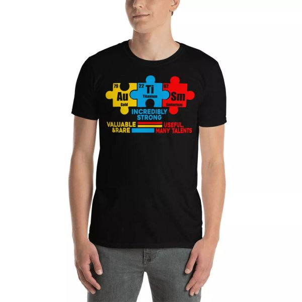autism incredibly strong autism awareness chemical element puzzle piece t-shirt, White;black
autism incredibly strong autism awareness chemical element puzzle piece t-shirt, White;black