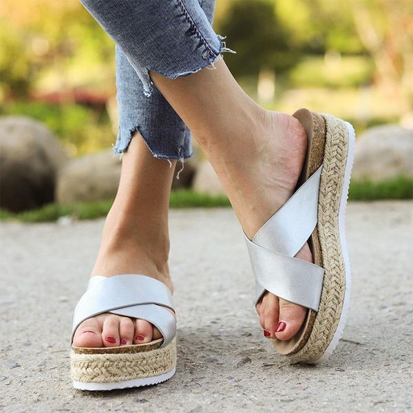 slippers women wedge fashion casual platform outdoor sandal espadrilles knit plus size, Black
slippers women wedge fashion casual platform outdoor sandal espadrilles knit plus size, Black
