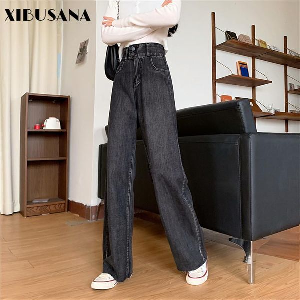 high waist casual jeans women wide leg denim pants 2021 spirng autumn female loose straight trouses plus size 4xl mujer women's, Blue
high waist casual jeans women wide leg denim pants 2021 spirng autumn female loose straight trouses plus size 4xl mujer women's, Blue
