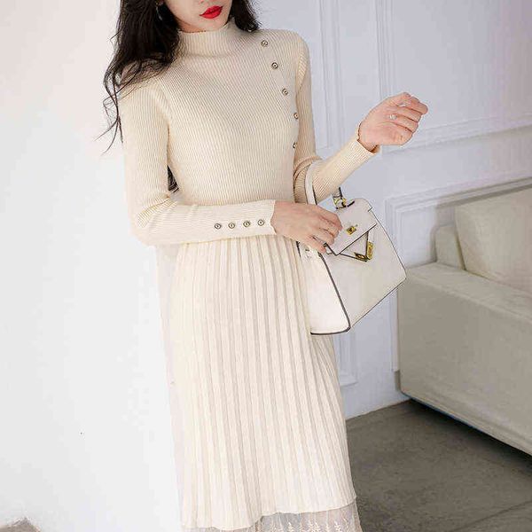 casual dresses autumn and winter bottomed knitted dresses 2022 fashion korean women's temperament lace stitched sweater skirt, Black;gray
casual dresses autumn and winter bottomed knitted dresses 2022 fashion korean women's temperament lace stitched sweater skirt, Black;gray