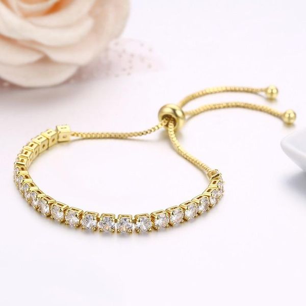 link, chain 4mm cz gold color tennis bracelets for women girls jewelry charm adjustable bracelete femme pulseras bracciali bileklik, Black
link, chain 4mm cz gold color tennis bracelets for women girls jewelry charm adjustable bracelete femme pulseras bracciali bileklik, Black