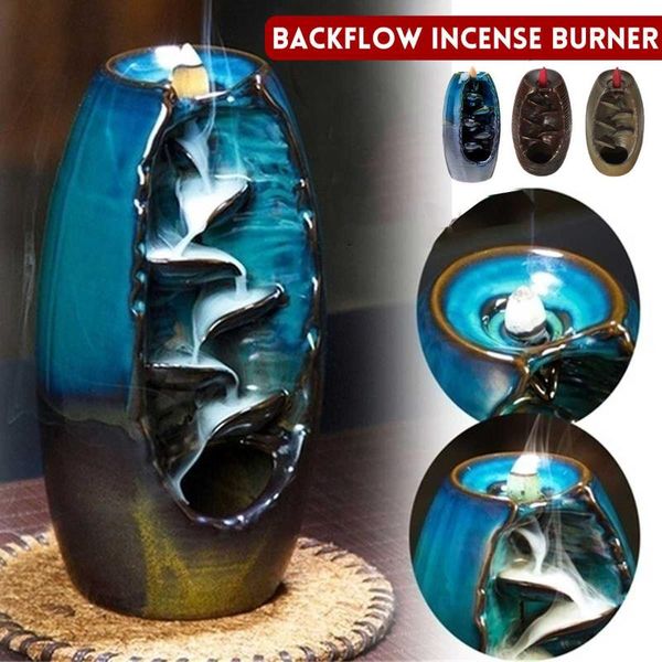 ceramic waterfall backflow incenser handicraft incense censer holder household ornament mountain river fragrance lamps
ceramic waterfall backflow incenser handicraft incense censer holder household ornament mountain river fragrance lamps