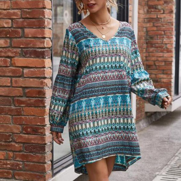 casual dresses women's bohemian totem printing loose long sleeve chiffon dress female t-shirt pullover home, Black;gray
casual dresses women's bohemian totem printing loose long sleeve chiffon dress female t-shirt pullover home, Black;gray