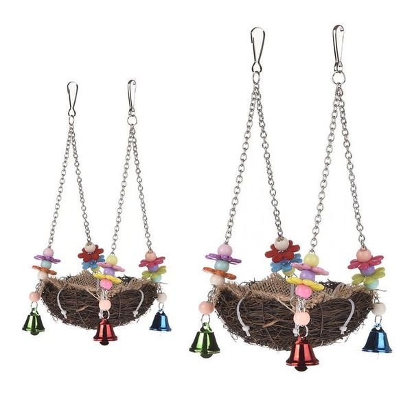bird cages handmade rattan nest upgraded hanging with burlap mat toy relieve stress rest playing for small medium parrots
bird cages handmade rattan nest upgraded hanging with burlap mat toy relieve stress rest playing for small medium parrots