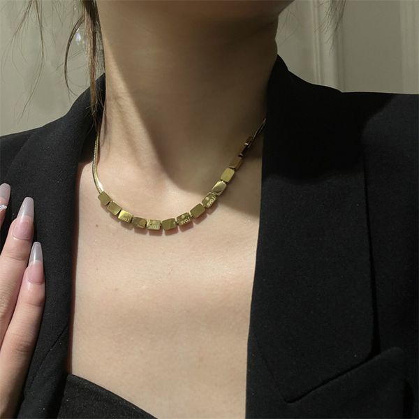 titanium steel necklace autumn and winter geometry bafang laicai live broadcast simple ins clavicle chain female, Black
titanium steel necklace autumn and winter geometry bafang laicai live broadcast simple ins clavicle chain female, Black