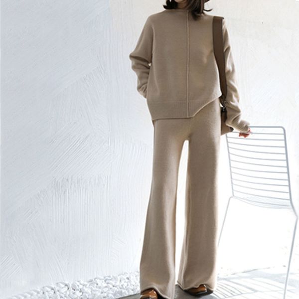 women's two piece pants winter tracksuit 2 pant suits for knitted long sleeve set and suit outwear korean 95fa, White
women's two piece pants winter tracksuit 2 pant suits for knitted long sleeve set and suit outwear korean 95fa, White