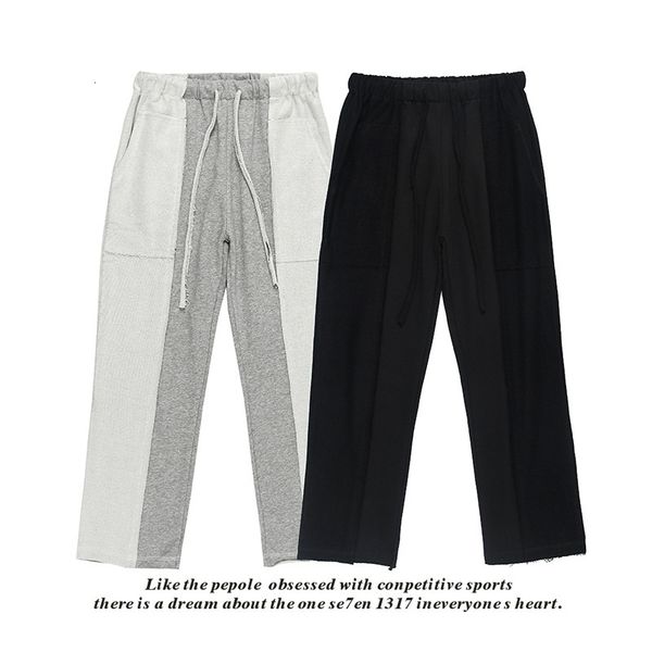 autumn and winter high street style men women's versatile solid color splicing medium waist cotton sports casual pants, Black
autumn and winter high street style men women's versatile solid color splicing medium waist cotton sports casual pants, Black