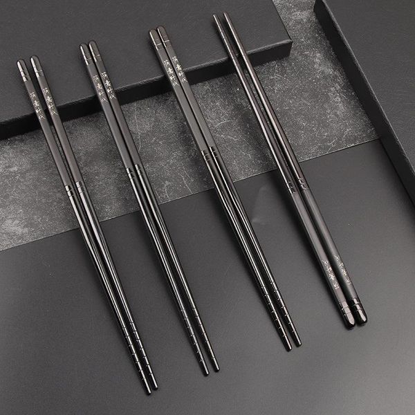 chopsticks black 304 stainless 5/10 pairs/set chinese metal non-slip reusable sticks home steel cutlery set meal
chopsticks black 304 stainless 5/10 pairs/set chinese metal non-slip reusable sticks home steel cutlery set meal