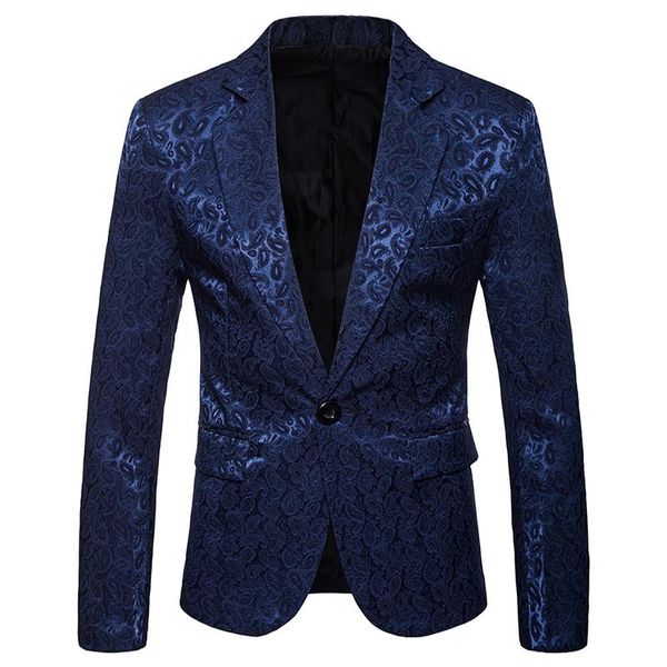 men's suits & blazers men personality floral slim suit jacket homme fashion business wedding party classic casual male one button dress, White;black
men's suits & blazers men personality floral slim suit jacket homme fashion business wedding party classic casual male one button dress, White;black