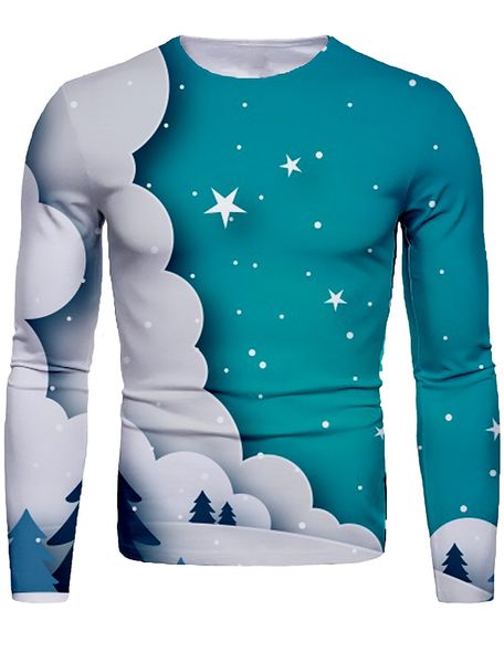 men's christmas 3d printing t-shirt long sleeve luminous english letters cloud embroidery color blocking streetwear round neck high qua, White;black
men's christmas 3d printing t-shirt long sleeve luminous english letters cloud embroidery color blocking streetwear round neck high qua, White;black