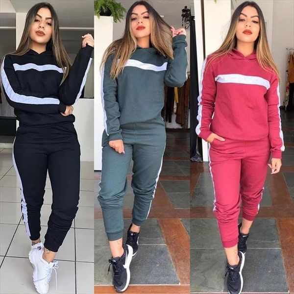 tracksuit 2 piece set autumn womens pants winter clothes patchwork pullover and sports suits female chandal mujer ropa, White
tracksuit 2 piece set autumn womens pants winter clothes patchwork pullover and sports suits female chandal mujer ropa, White