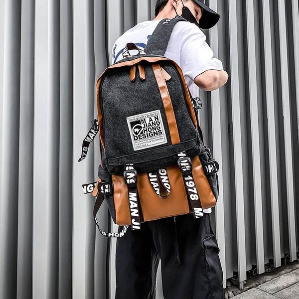 canvas backpack men's fashion schoolbag large capacity outdoor leisure travel duffel bags
canvas backpack men's fashion schoolbag large capacity outdoor leisure travel duffel bags