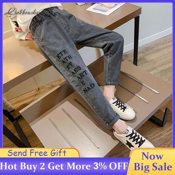 children's jeans 2021 girls spring letter print teens high waist casual toddler girl slim elastic trousers, Blue
children's jeans 2021 girls spring letter print teens high waist casual toddler girl slim elastic trousers, Blue