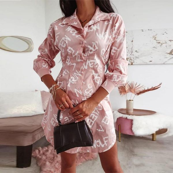 casual dresses women chic letter printing slim fit spring dress turndown collar long sleeve mini single breasted party femme, Black;gray
casual dresses women chic letter printing slim fit spring dress turndown collar long sleeve mini single breasted party femme, Black;gray