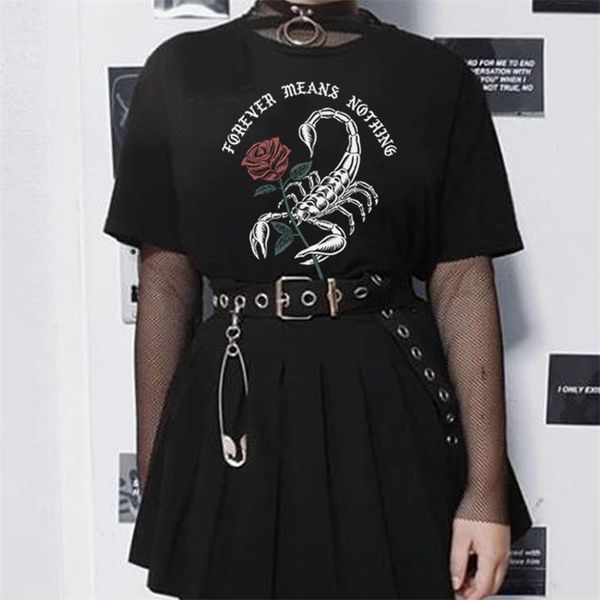 forever means nothing scorpion rose printed tees girls vintage graphic tumblr cotton fashion streetwear 210512, White
forever means nothing scorpion rose printed tees girls vintage graphic tumblr cotton fashion streetwear 210512, White