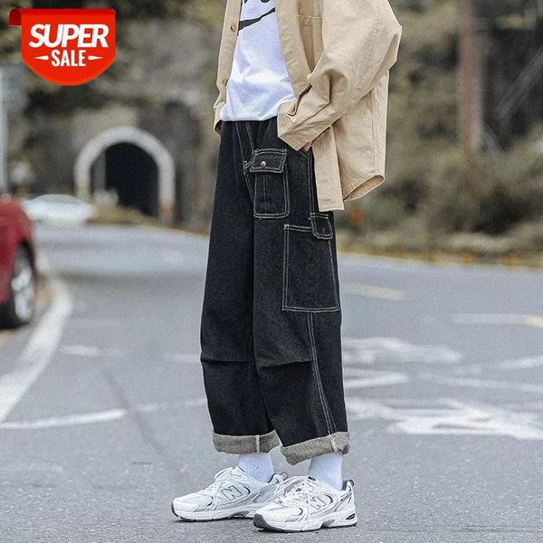 2020 men's oversized cargo casual pants hip hop wide leg multi pocket jeans baggy homme balck biker denim trousers -5xl #bv7x, Blue
2020 men's oversized cargo casual pants hip hop wide leg multi pocket jeans baggy homme balck biker denim trousers -5xl #bv7x, Blue