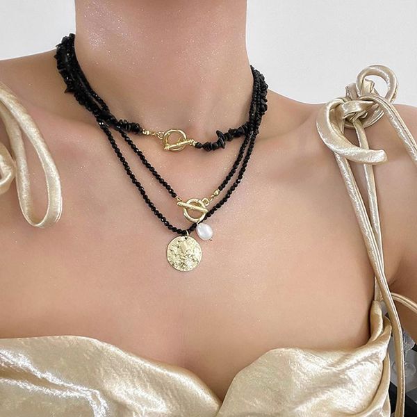 chains lifefontier vintage 3pcs/set black natural stone beaded choker necklaces for women metal coin pearl pendants necklace jewelry, Silver
chains lifefontier vintage 3pcs/set black natural stone beaded choker necklaces for women metal coin pearl pendants necklace jewelry, Silver