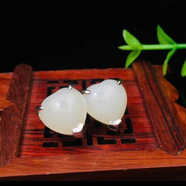 earrings silver 925 hetian white jade heart-shaped fashion for women to create jewelry christmas gif, Black;brown
earrings silver 925 hetian white jade heart-shaped fashion for women to create jewelry christmas gif, Black;brown