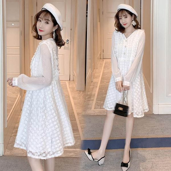 maternity dresses 5630# dress spring autumn v neck long sleeve easy matching loose stylish for pregnant women mom, White
maternity dresses 5630# dress spring autumn v neck long sleeve easy matching loose stylish for pregnant women mom, White