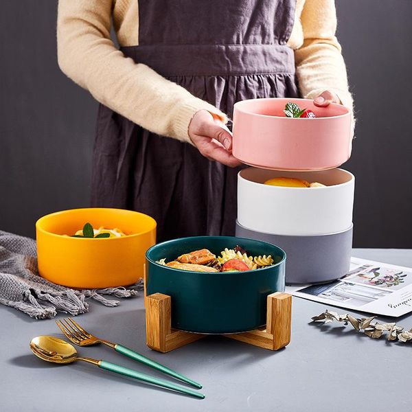 bowls nordic salad bowl instant noodle home ceramic tableware creative dessert with wood rack fruit snack
bowls nordic salad bowl instant noodle home ceramic tableware creative dessert with wood rack fruit snack