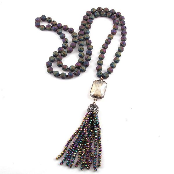 fashion multi lava and stones long knotted crystal link tassel necklaces for women chokers, Golden;silver
fashion multi lava and stones long knotted crystal link tassel necklaces for women chokers, Golden;silver