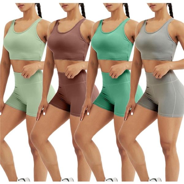 women's tracksuits 2 pcs women yoga outfits adults solid color u-shaped neck cross strap tank + bulift shorts, Gray
women's tracksuits 2 pcs women yoga outfits adults solid color u-shaped neck cross strap tank + bulift shorts, Gray