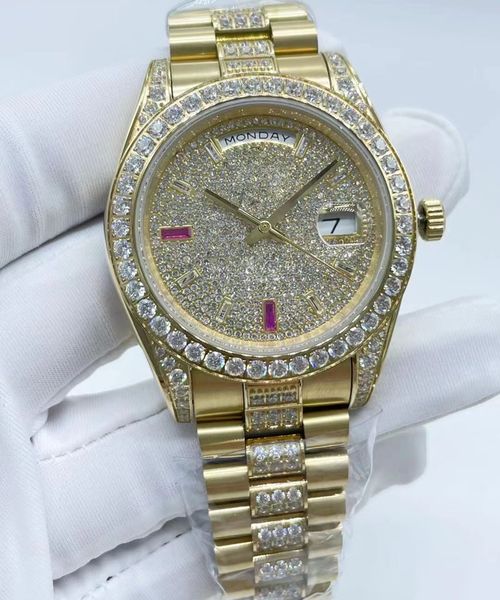 41mm men's automatic mechanical watch mens diamond watches day -date men stainless steel folding buckle sport waterproof fashion wristw, Slivery;brown
41mm men's automatic mechanical watch mens diamond watches day -date men stainless steel folding buckle sport waterproof fashion wristw, Slivery;brown