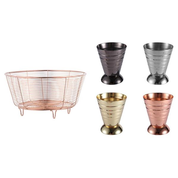 storage baskets 1 pcs stainless steel basket rose gold & 4 3 kinds of capacity scale display measuring cup
storage baskets 1 pcs stainless steel basket rose gold & 4 3 kinds of capacity scale display measuring cup