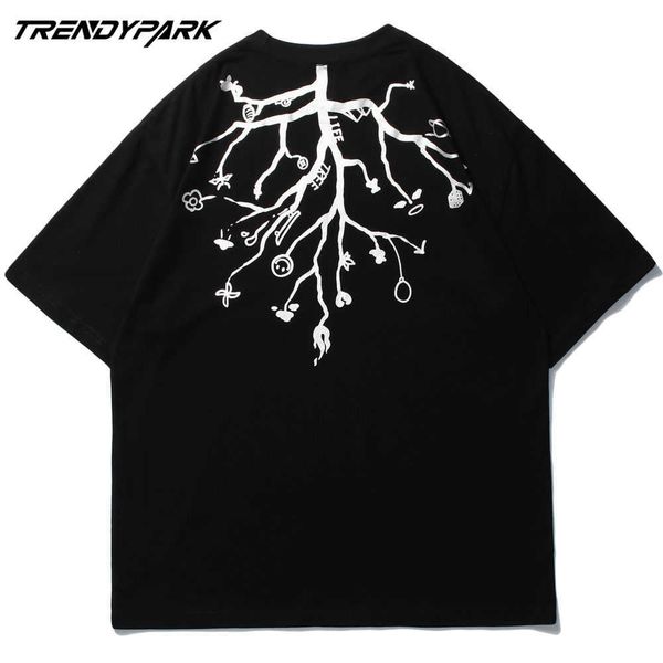 men's t-shirt creative geometric tree printed hip hop oversized cotton casual harajuku streetwear tee tshirts 210601, White;black
men's t-shirt creative geometric tree printed hip hop oversized cotton casual harajuku streetwear tee tshirts 210601, White;black