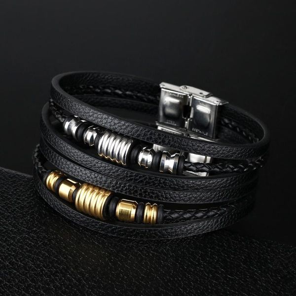 charm bracelets 2021 fashion jewelry stainless steel leather bracelet vintage titanium bangles cuff men pulseira, Golden;silver
charm bracelets 2021 fashion jewelry stainless steel leather bracelet vintage titanium bangles cuff men pulseira, Golden;silver