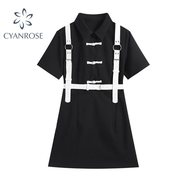 vintage black dress women gothic summer streetwear harajuku kawaii single breasted short sleeve goth dresses girl punk 210515, Black;gray
vintage black dress women gothic summer streetwear harajuku kawaii single breasted short sleeve goth dresses girl punk 210515, Black;gray