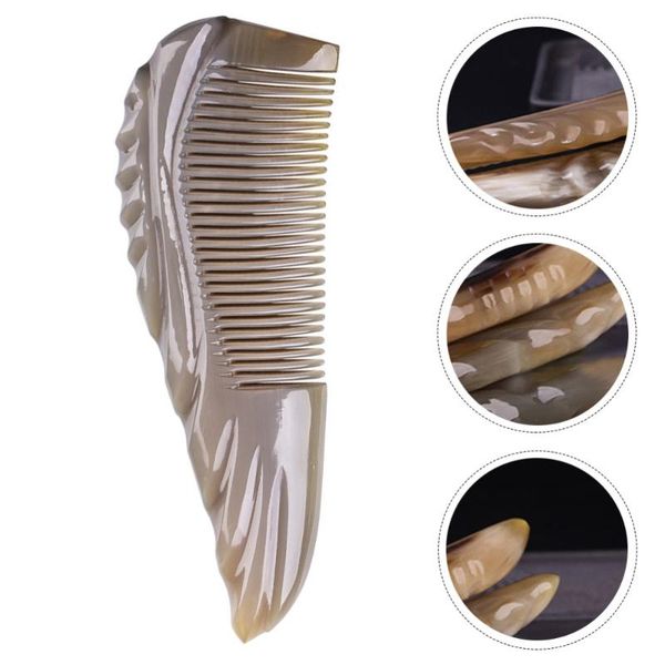 hair brushes 1pc natural yak horn comb straighter elegant thicken edge, Silver
hair brushes 1pc natural yak horn comb straighter elegant thicken edge, Silver