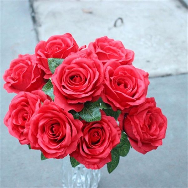 decorative flowers & wreaths 9 heads rose artificial flower bouquet diy fake silk for home wedding holiday decor christmas decorations
decorative flowers & wreaths 9 heads rose artificial flower bouquet diy fake silk for home wedding holiday decor christmas decorations