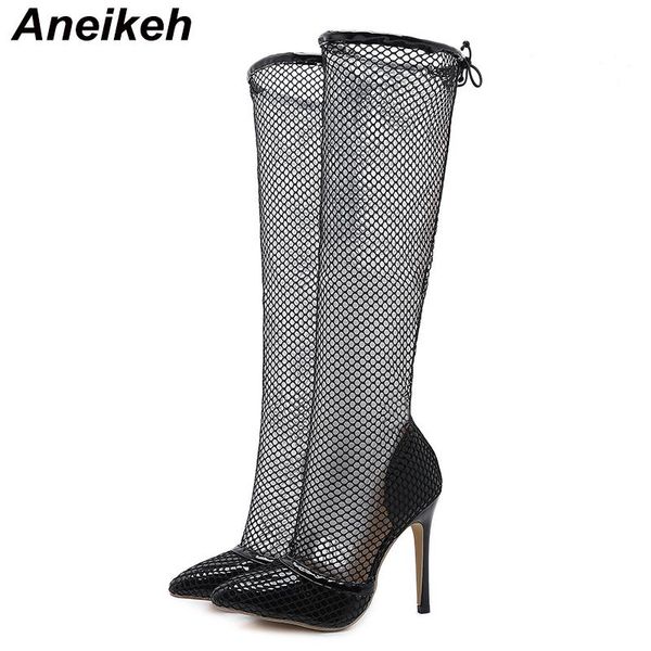 aneikeh 2021 spring women mesh high heels shoes thin pumps knee-high roman party sandals modern boot solid lace-up boots, Black
aneikeh 2021 spring women mesh high heels shoes thin pumps knee-high roman party sandals modern boot solid lace-up boots, Black