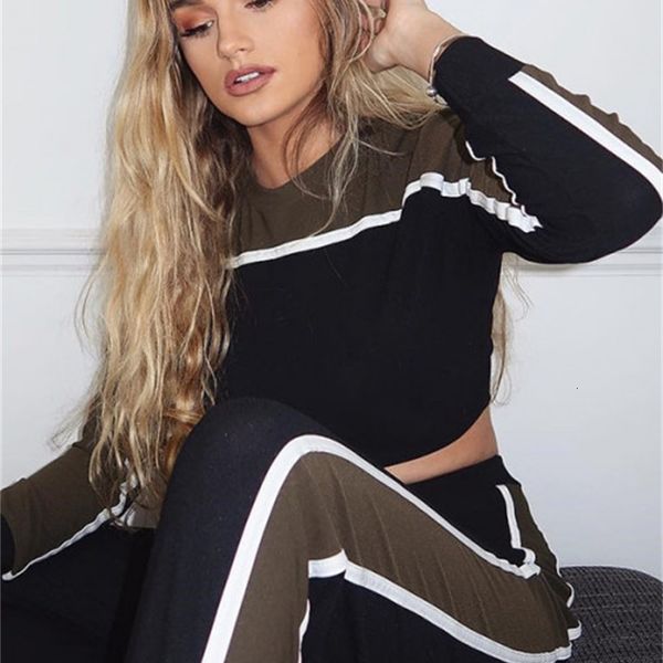 pant autumn winter around neck sew contrast color sports suit women's clothes, White
pant autumn winter around neck sew contrast color sports suit women's clothes, White