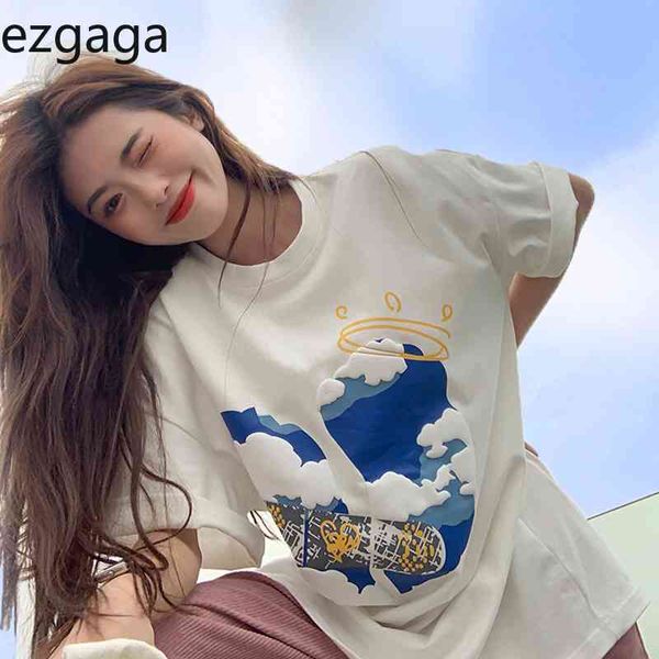 ezgaga summer new ins printed youth t shirts women short sleeve loose o-neck all-match harajuku streetwear casual 210430, White
ezgaga summer new ins printed youth t shirts women short sleeve loose o-neck all-match harajuku streetwear casual 210430, White