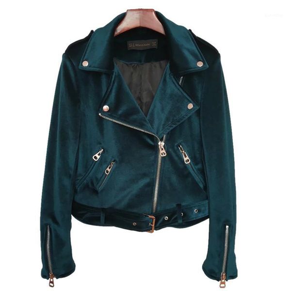 women's jackets fashion brand good quality gold velvet female long sleeve zipper short coats 2021 autumn casual outerwear gx14231, Black;brown
women's jackets fashion brand good quality gold velvet female long sleeve zipper short coats 2021 autumn casual outerwear gx14231, Black;brown