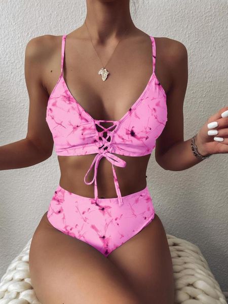 printed bikini set lace up women's swimsuit female bandeau high waist 2021 push swimwear knot bathing suit one-piece suits
printed bikini set lace up women's swimsuit female bandeau high waist 2021 push swimwear knot bathing suit one-piece suits
