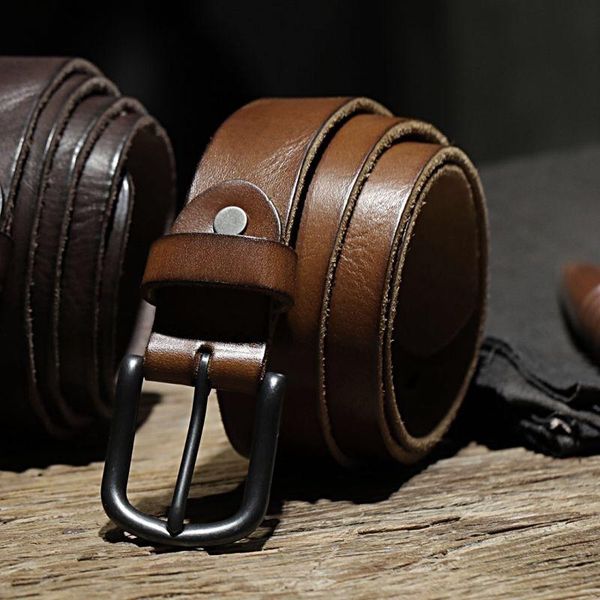 belts men's leather vintage belt, luxury jeans handmade strap, black brass pin buckle cowhide belt, Black;brown
belts men's leather vintage belt, luxury jeans handmade strap, black brass pin buckle cowhide belt, Black;brown