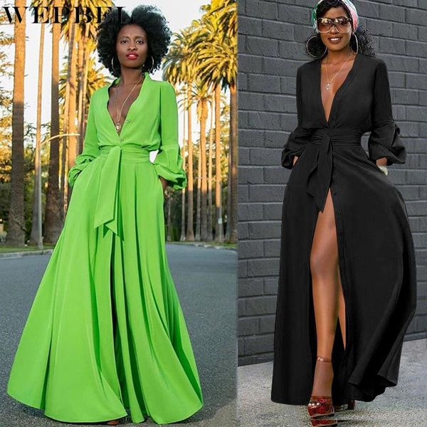 casual dresses wepbel women's elegant folk style vacation dress ladies fashion long sleeve v neck high waist lace up slit, Black;gray
casual dresses wepbel women's elegant folk style vacation dress ladies fashion long sleeve v neck high waist lace up slit, Black;gray