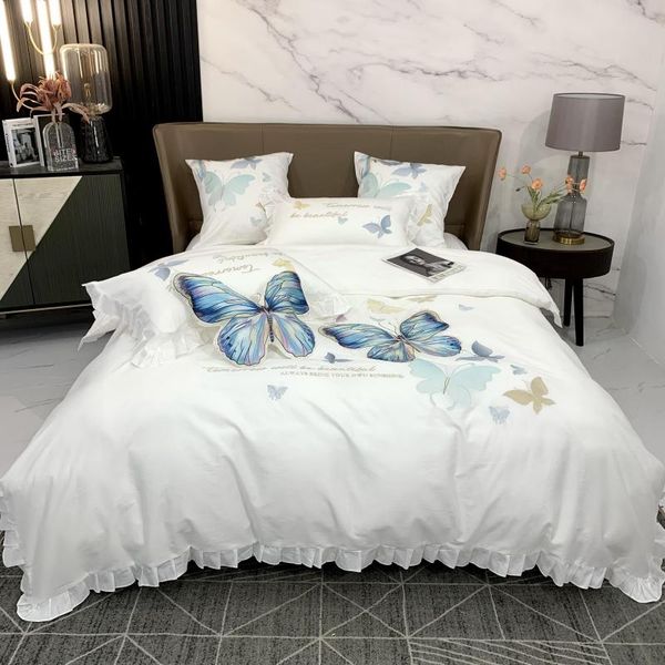 bedding sets luxury white butterfly embroidery satin washed silk cotton set ruffle duvet cover bedspread fitted sheet pillowcases
bedding sets luxury white butterfly embroidery satin washed silk cotton set ruffle duvet cover bedspread fitted sheet pillowcases