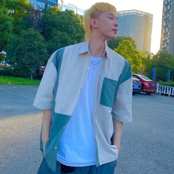 summer men's shirt patched color retro oversize style casual shirts 2 colors -xl #511432, White;black
summer men's shirt patched color retro oversize style casual shirts 2 colors -xl #511432, White;black