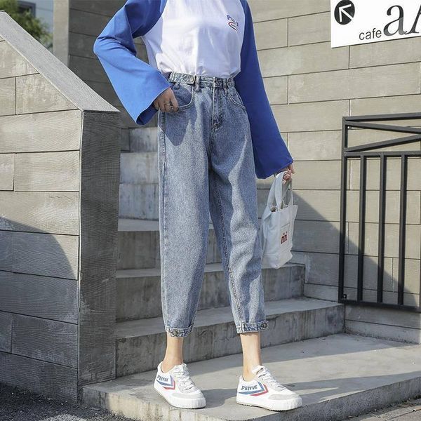 women's jeans women korean style loose harem trousers high waist all-match students elegant retro ladies trendy zipper womens harajuku, Blue
women's jeans women korean style loose harem trousers high waist all-match students elegant retro ladies trendy zipper womens harajuku, Blue