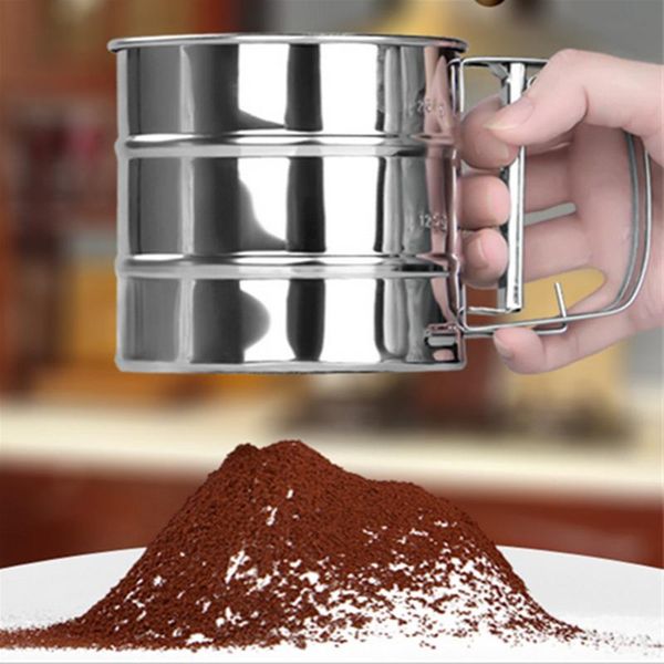 stainless steel mesh flour sifter mechanical baking icing sugar shaker sieve tool kitchen accessories, & pastry tools
stainless steel mesh flour sifter mechanical baking icing sugar shaker sieve tool kitchen accessories, & pastry tools