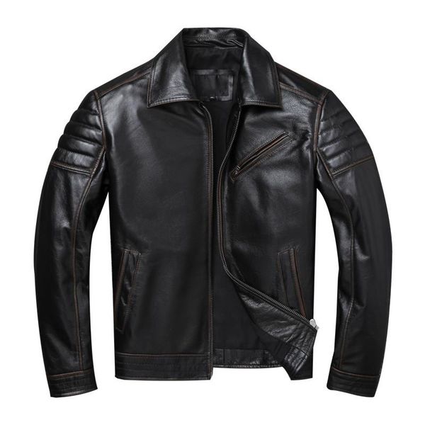 men's leather & faux 2021 vintage black motorcycle style genuine jacket men plus size 5xl real natural cowhide autumn slim fit biker co
men's leather & faux 2021 vintage black motorcycle style genuine jacket men plus size 5xl real natural cowhide autumn slim fit biker co
