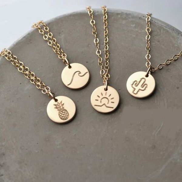 summer sun pineapple round pendant necklaces for women vintage gold color wave cactus statement charm jewelry, Silver
summer sun pineapple round pendant necklaces for women vintage gold color wave cactus statement charm jewelry, Silver