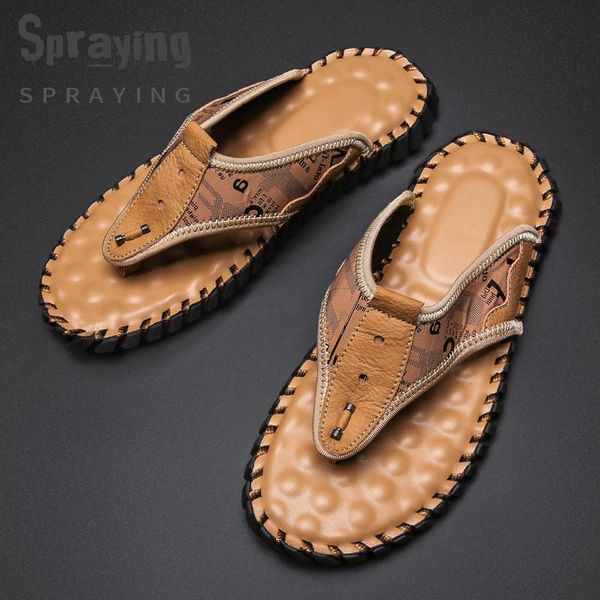 slippers spraying 2021 fashion sandals men summer breathable flat men's shoes beach casual leather man flip flops footwear 48, Black
slippers spraying 2021 fashion sandals men summer breathable flat men's shoes beach casual leather man flip flops footwear 48, Black